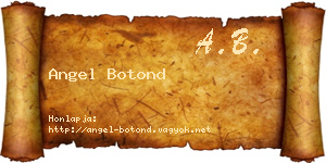 Angel Botond névjegykártya